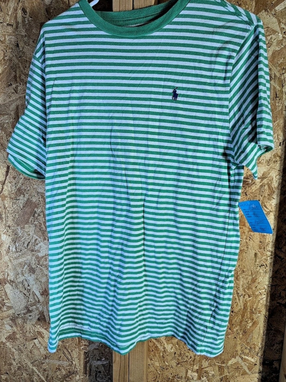Polo Ralph Lauren Classic Fit Striped Cotton T-Shirt Men's Green & White